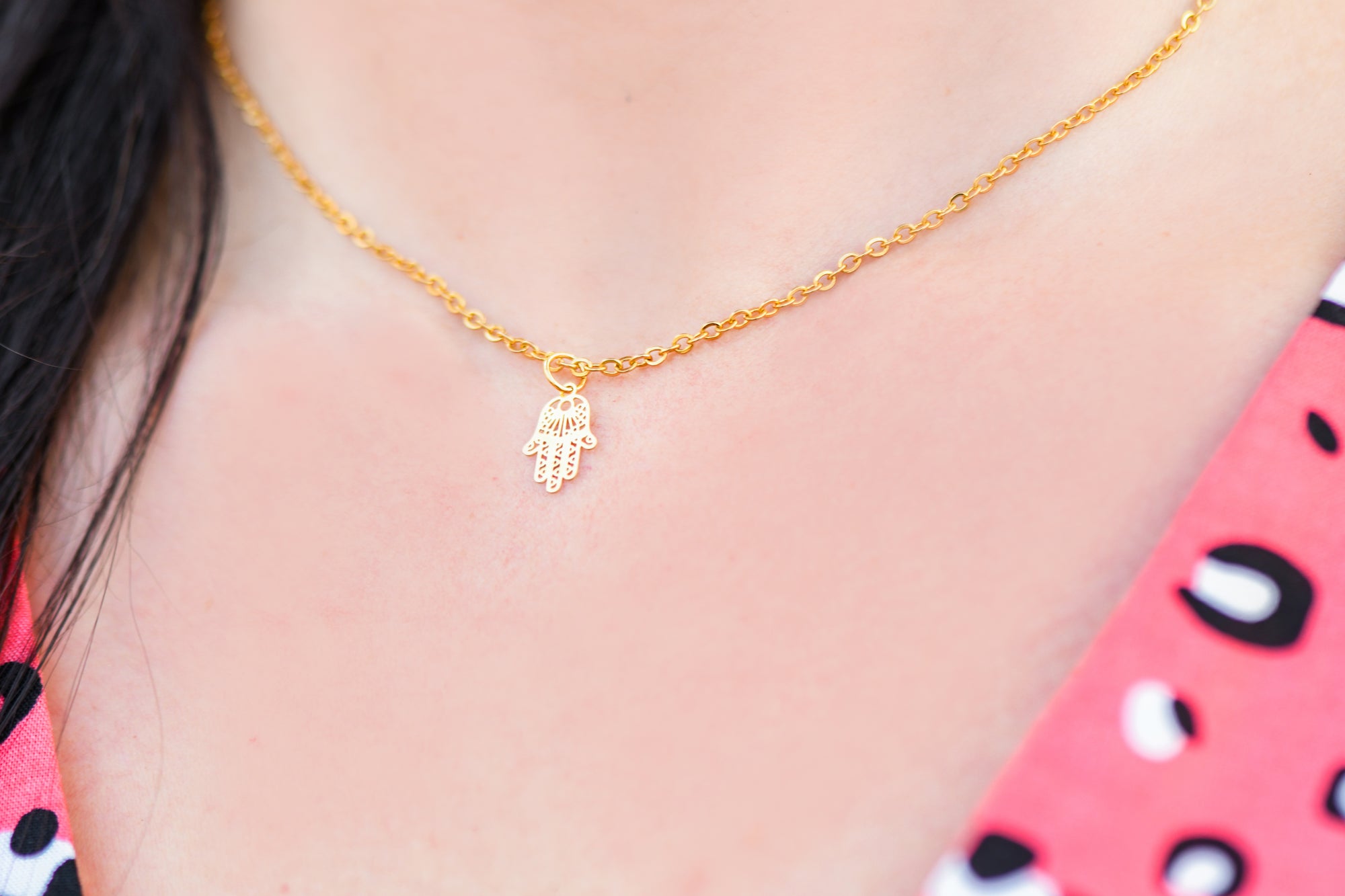 Hand of Hamza Necklace - Gold
